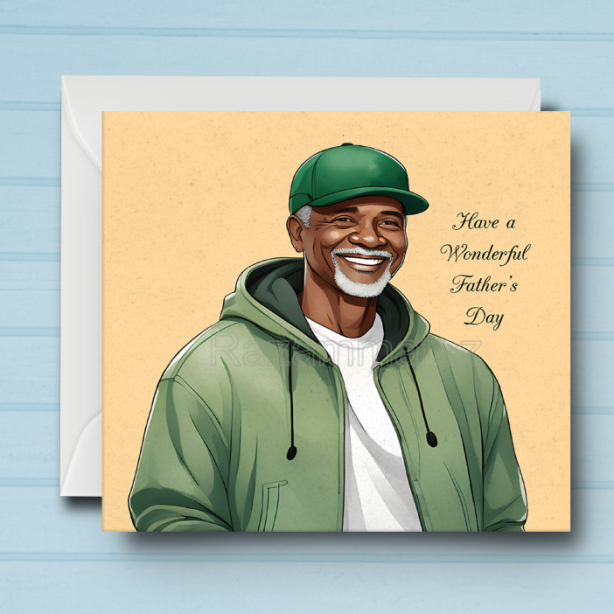 Black Father's Day Card L